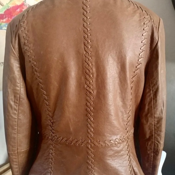 Reba top stitched leather jacket size small - Picture 7 of 10